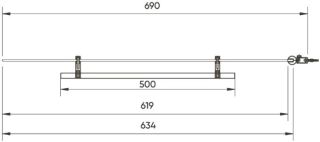 Шторка на ванну Veconi Palau PL-79, 700x1500, хром, стекло прозрачное